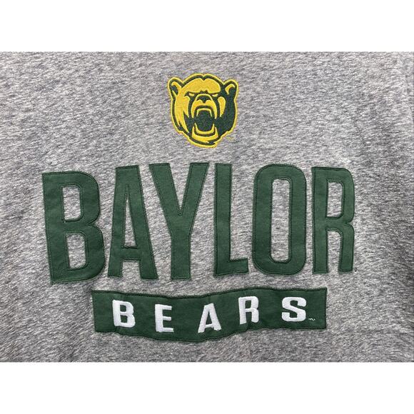 Baylor Bears Embroidered Gray Champion T-shirt Men's Large 44" Chest - Picture 3 of 7